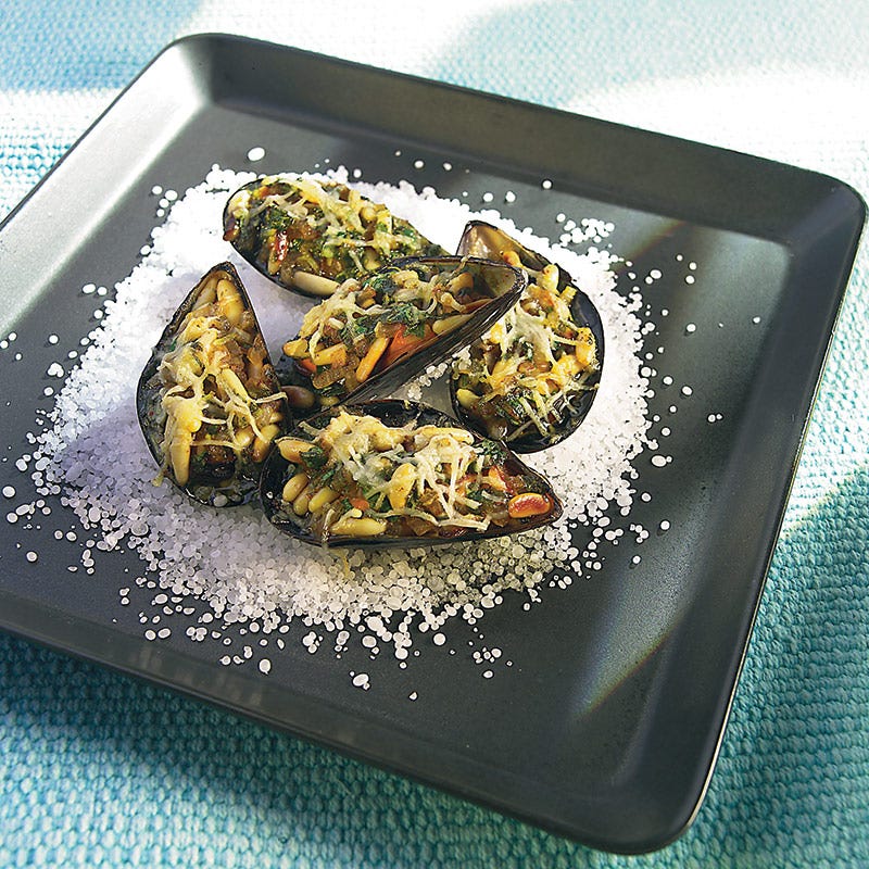 Foto av Pinje- och parmesangratinerade musslor från WW ViktVäktarna