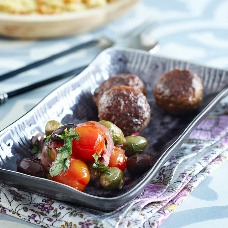 Foto av Citrondoftande kalkonbullar med ljummen tomatsallad från WW ViktVäktarna