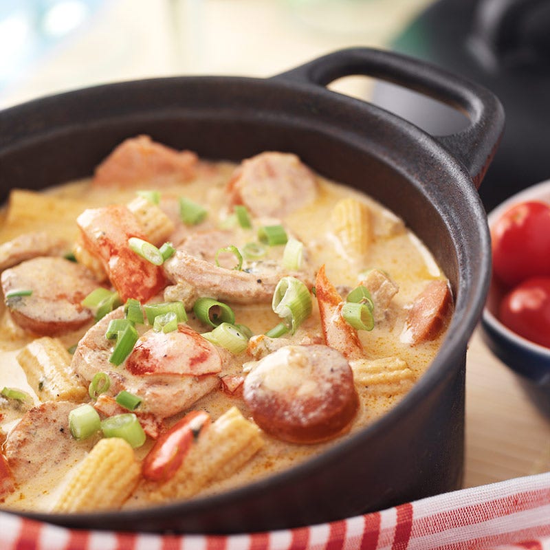 Foto av Gryta med kryddig korv och fläskfilé från WW ViktVäktarna