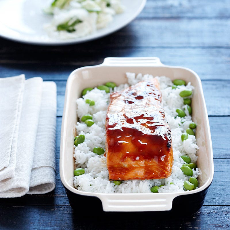Foto av Laxteriyaki med syrlig blomkål och gurka från WW ViktVäktarna