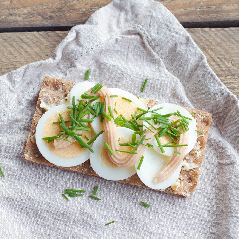 Foto av Knäckebröd med ägg och kaviar från WW ViktVäktarna