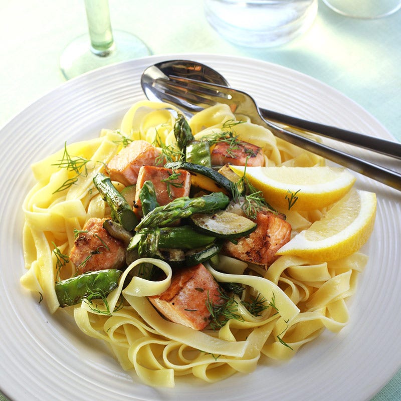 Foto av Grön pasta med lax från WW ViktVäktarna