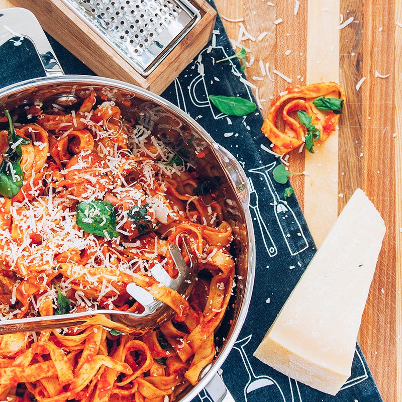 Foto av Tagliatelle med tomatsås och chorizo från WW ViktVäktarna