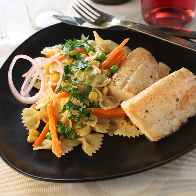 Foto av Torsk och pasta i färger från WW ViktVäktarna