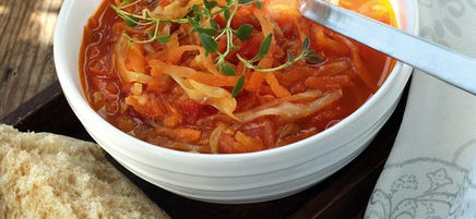 Rotfruktsgryta med linser