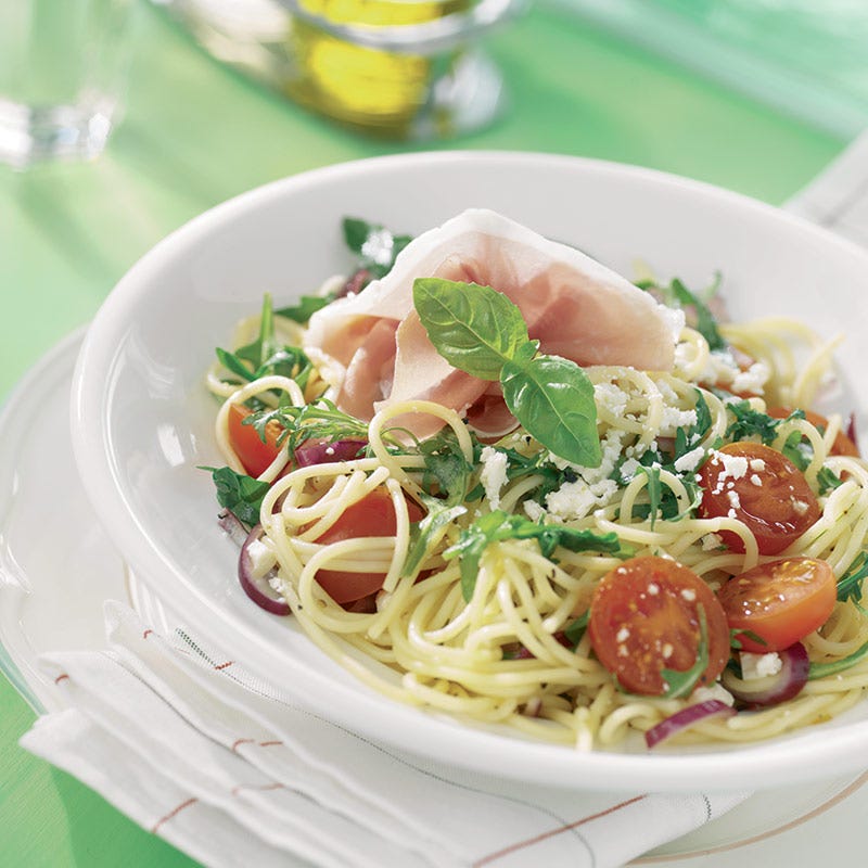Foto av Ruccolapasta med lufttorkad skinka från WW ViktVäktarna