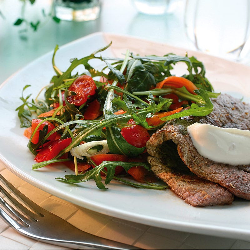 Foto av Lövbiff med grönsallad från WW ViktVäktarna