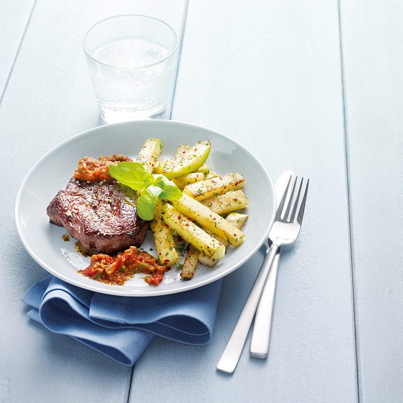 Foto av Ryggbiff med kålrabbifrites från WW ViktVäktarna