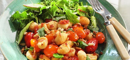 Gnocchi med frästa tomater