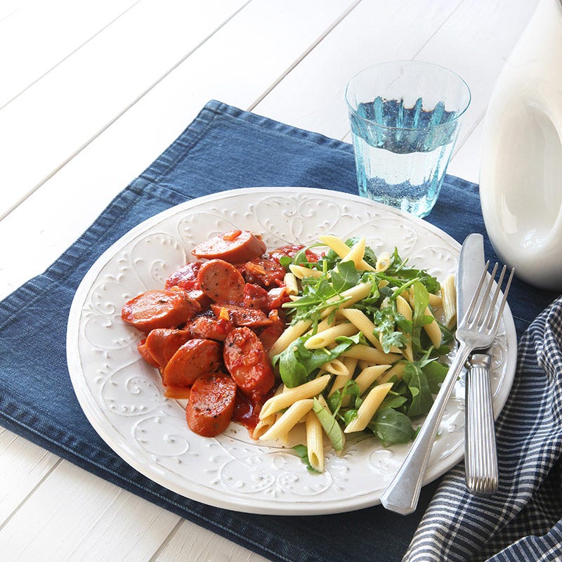 Foto av Pasta och korv med kryddig tomatsås från WW ViktVäktarna