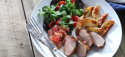 Grillad fläskfilé med rabarberchutney
