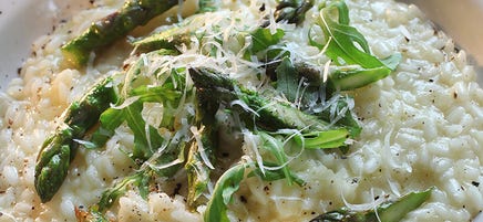 Risotto med ruccola och sparris