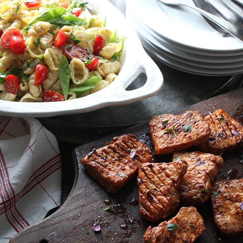 Foto av Grillad fläskytterfilé med krämig pastasallad från WW ViktVäktarna