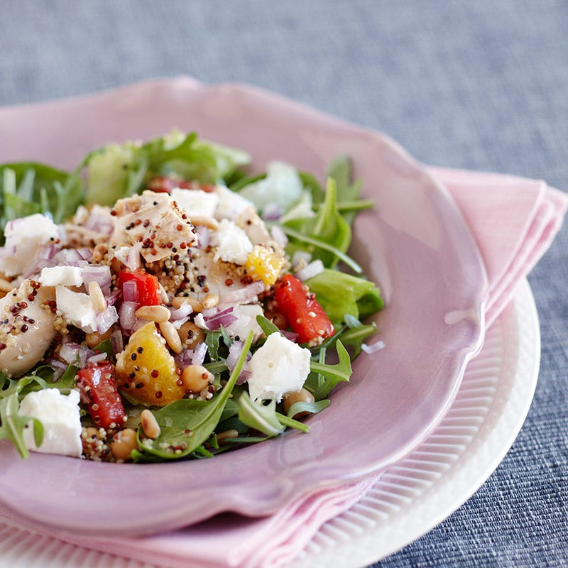 Foto av Kycklingsallad med quinoa, salladsost och apelsin från WW ViktVäktarna