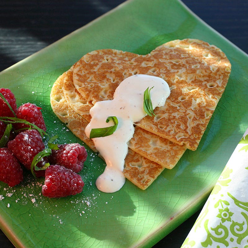 Foto av Pannkakshjärtan med bär från WW ViktVäktarna