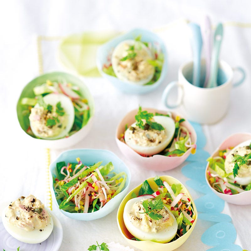 Foto av Fyllda ägg på sallad från WW ViktVäktarna