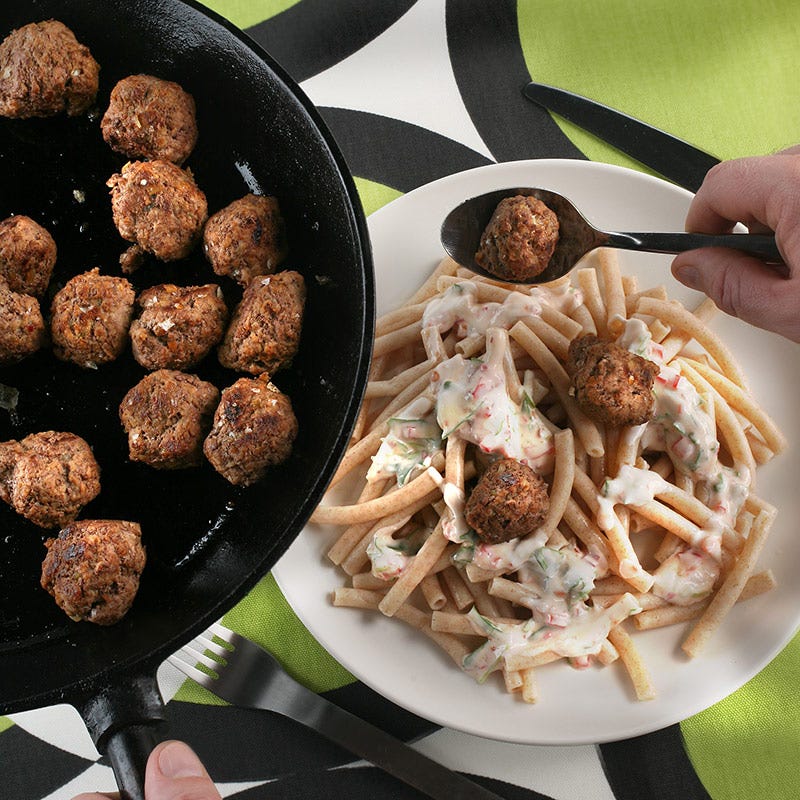 Foto av Kryddiga köttbullar med pasta från WW ViktVäktarna