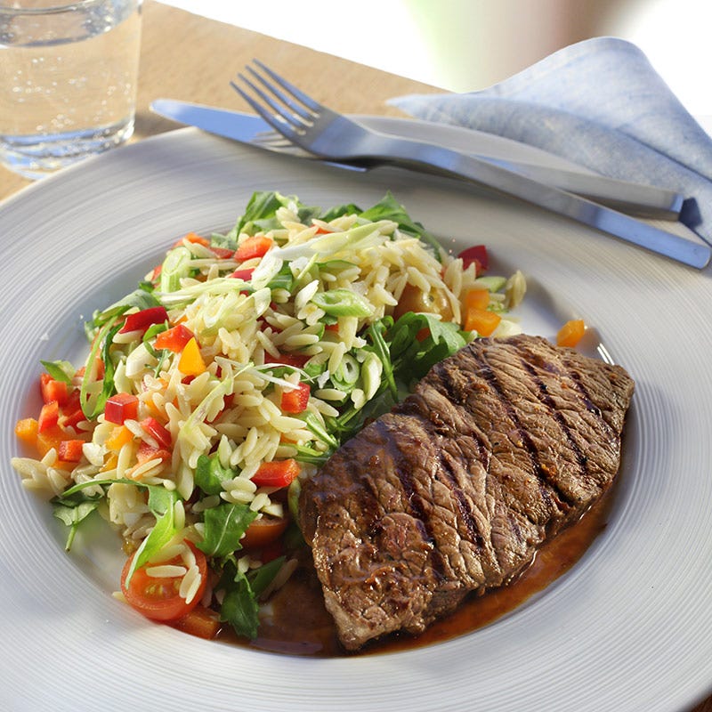 Foto av Biff i het marinad med risonisallad från WW ViktVäktarna