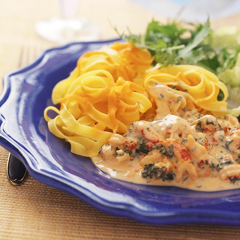 Foto av Pasta med kräftstjärtar och morot från WW ViktVäktarna