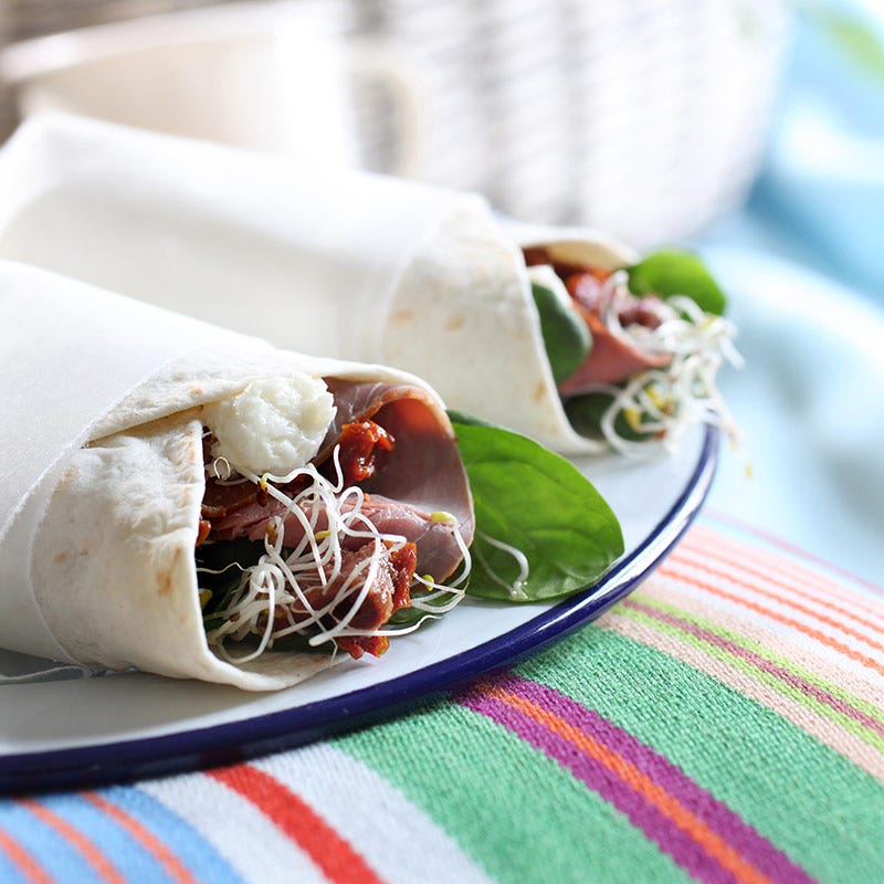 Foto av Wraps med rostbiff och soltorkade tomater från WW ViktVäktarna