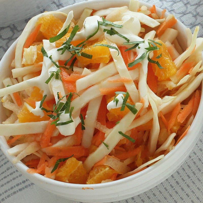 Foto av Råkostsallad med äpple och apelsin från WW ViktVäktarna