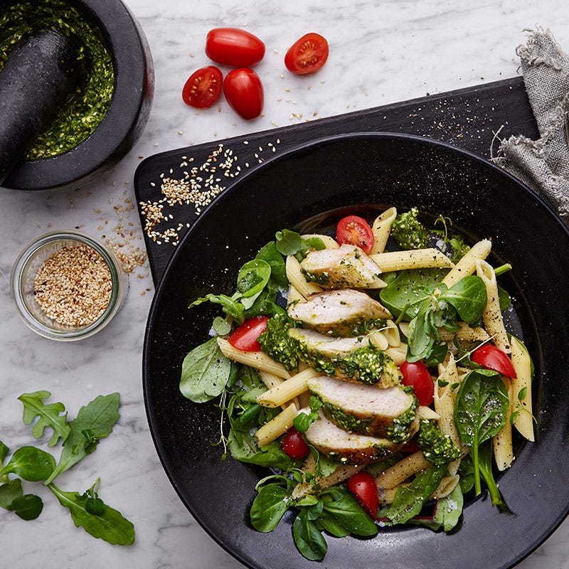 Foto av Kycklingsallad med spenatpesto från WW ViktVäktarna