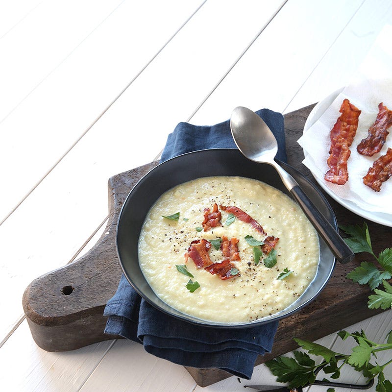 Foto av Palsternackssoppa med knaperstekt kalkonbacon från WW ViktVäktarna