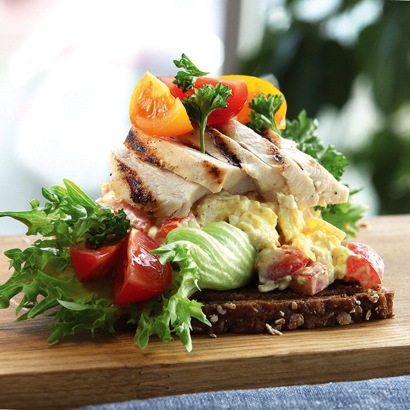 Foto av Kycklingsallad på rågbröd från WW ViktVäktarna