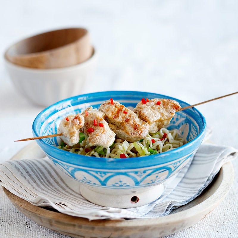 Foto av Kalkonspett med nudlar från WW ViktVäktarna