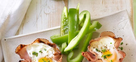 Knyte med ägg och skinka