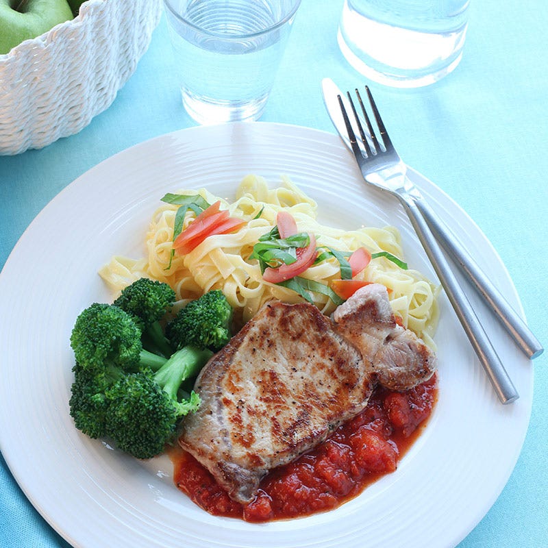 Foto av Kotlett med pasta och italiensk tomatsås från WW ViktVäktarna