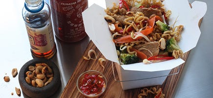Pad thai med fläskfilé