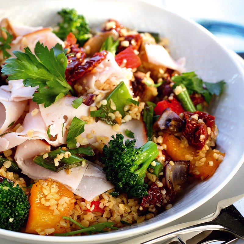 Foto av Grön bulgur och rökt kalkon från WW ViktVäktarna