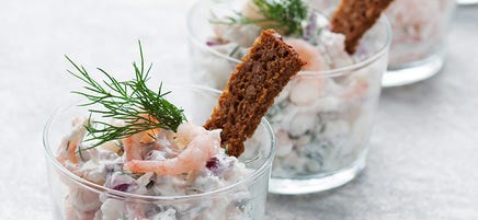 Skagenröra med rågbrödssticks