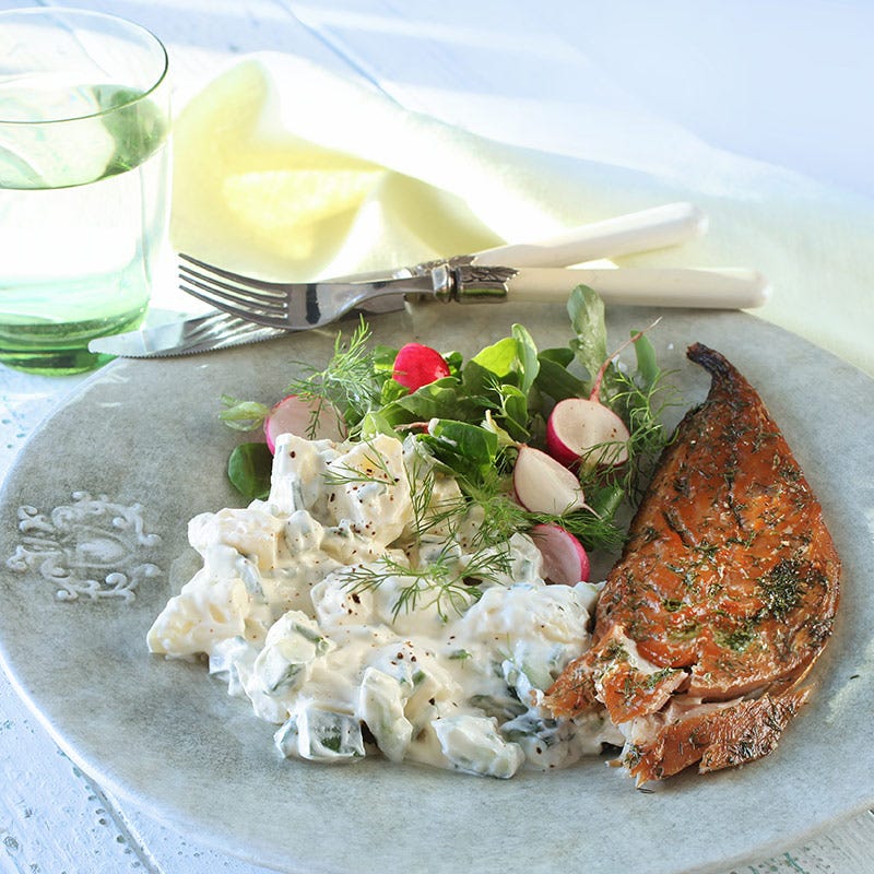 Foto av Rökt makrill med potatis- och gurksallad från WW ViktVäktarna