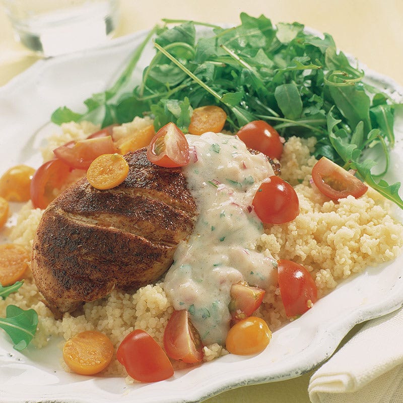 Foto av Het kyckling, couscous och mangoyoghurt från WW ViktVäktarna