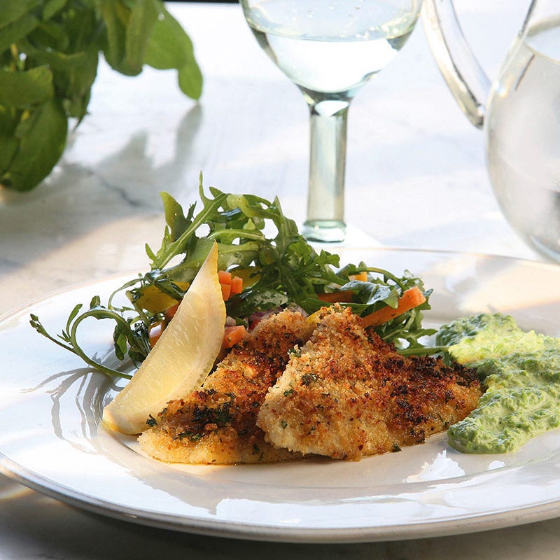 Foto av Krispig rostad fisk med grön ärtkräm från WW ViktVäktarna