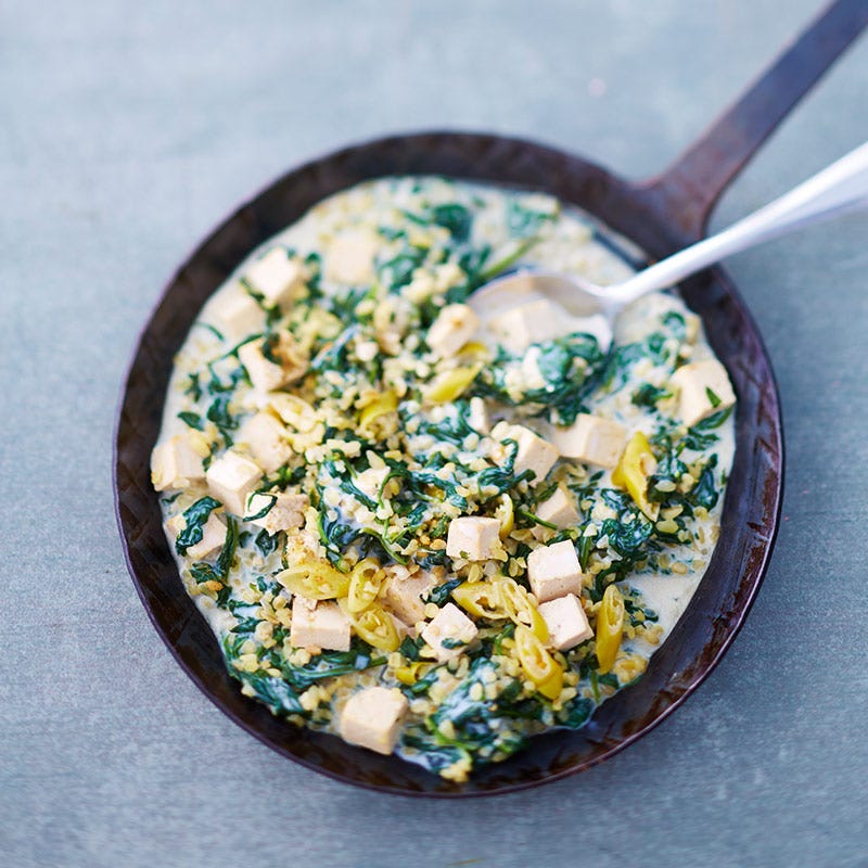 Foto av Bulgur med spenat och tofu från WW ViktVäktarna