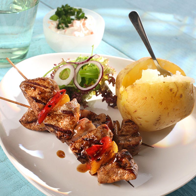 Foto av Souvlaki med morotstzatziki från WW ViktVäktarna