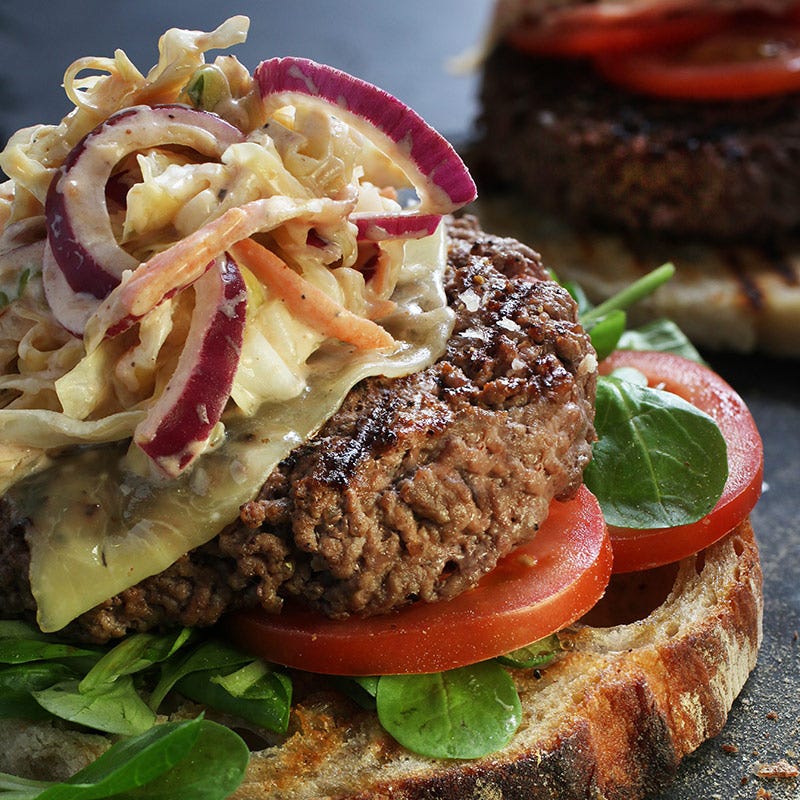 Foto av Cheeseburgare med coleslaw från WW ViktVäktarna