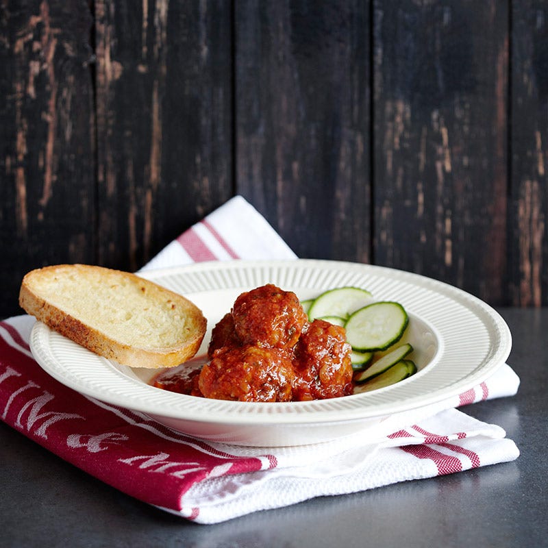 Foto av Köttbullar i tomatsås med vitlöksbröd från WW ViktVäktarna