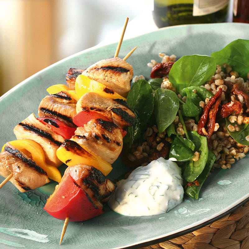 Foto av Grillat kycklingspett med matvete från WW ViktVäktarna