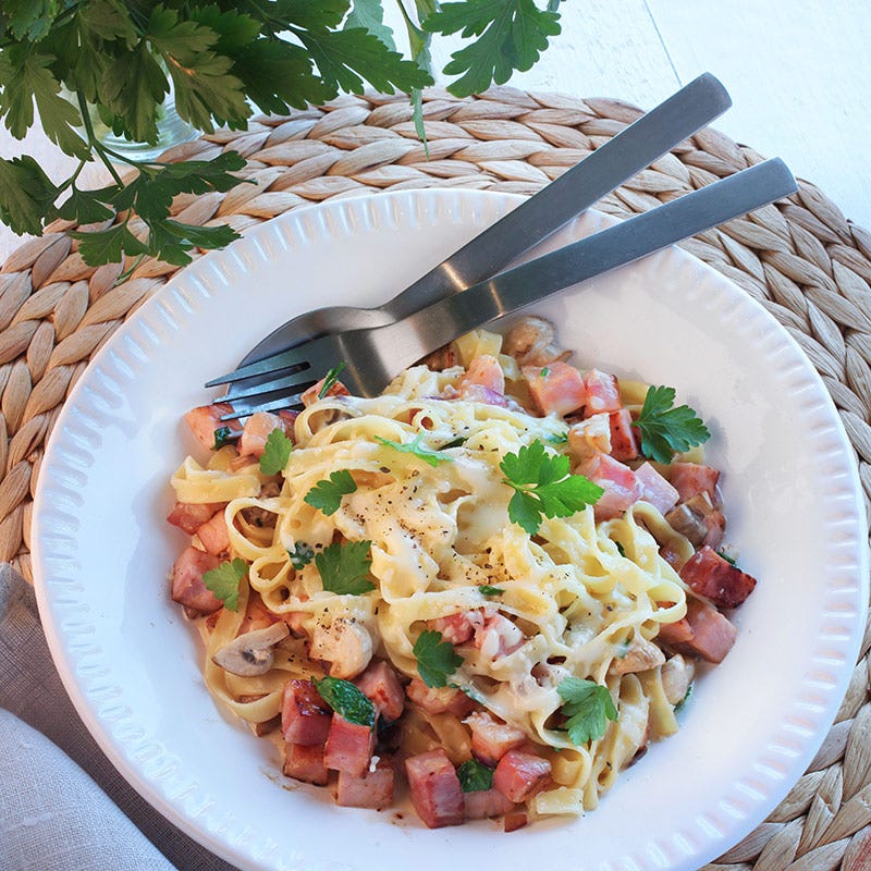 Foto av Pasta med kassler- och svampsås från WW ViktVäktarna