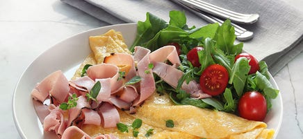 Frukostomelett med skinka