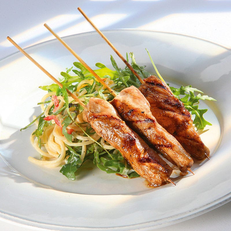 Foto av Grillade kycklingspett med het spagetti från WW ViktVäktarna