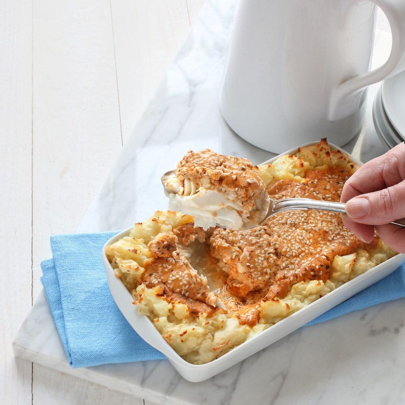 Foto av Fiskgratäng med salladsost och soltorkade tomater från WW ViktVäktarna