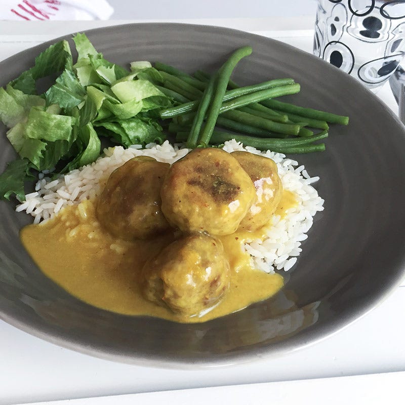 Foto av Köttbullar med ingefära- och currysås från WW ViktVäktarna