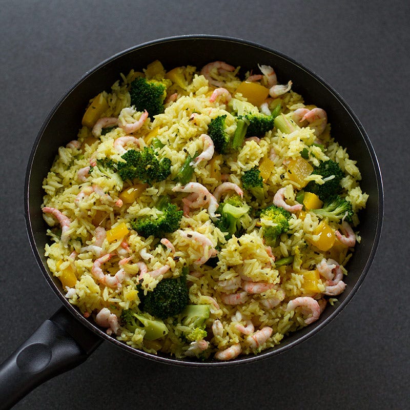 Foto av Currydoftande rispanna med räkor från WW ViktVäktarna