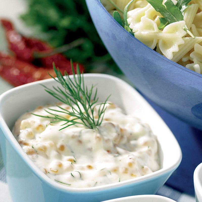 Foto av Laxsås och pasta från WW ViktVäktarna
