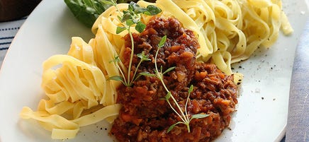 Tagliatelle bolognese leggera